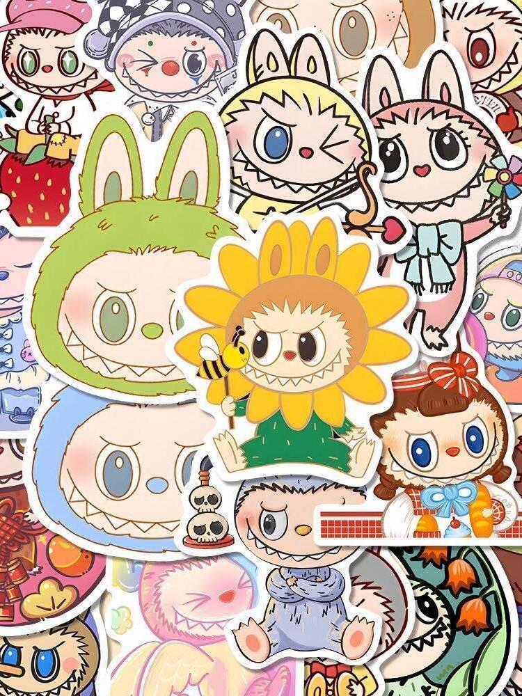 Labubu Waterproof Sticker Pack (50 Unique Designs)